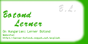 botond lerner business card